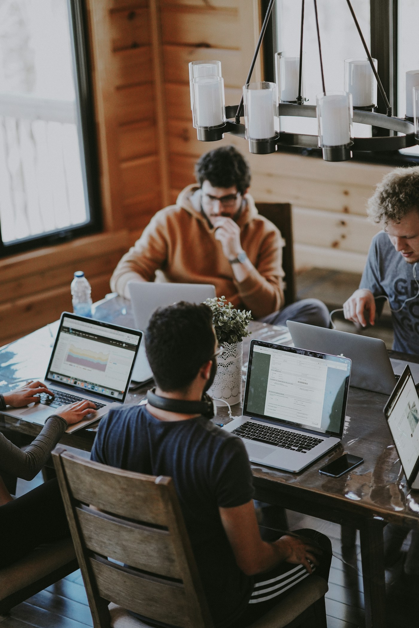 Illustrative workplace photograph of professionals in a discussion